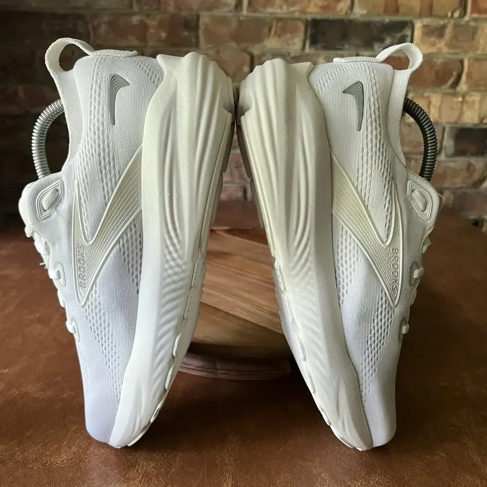 Brooks Glycerin 22 Cushioned Women's 9.5 Wide White Running Sneakers Shoes